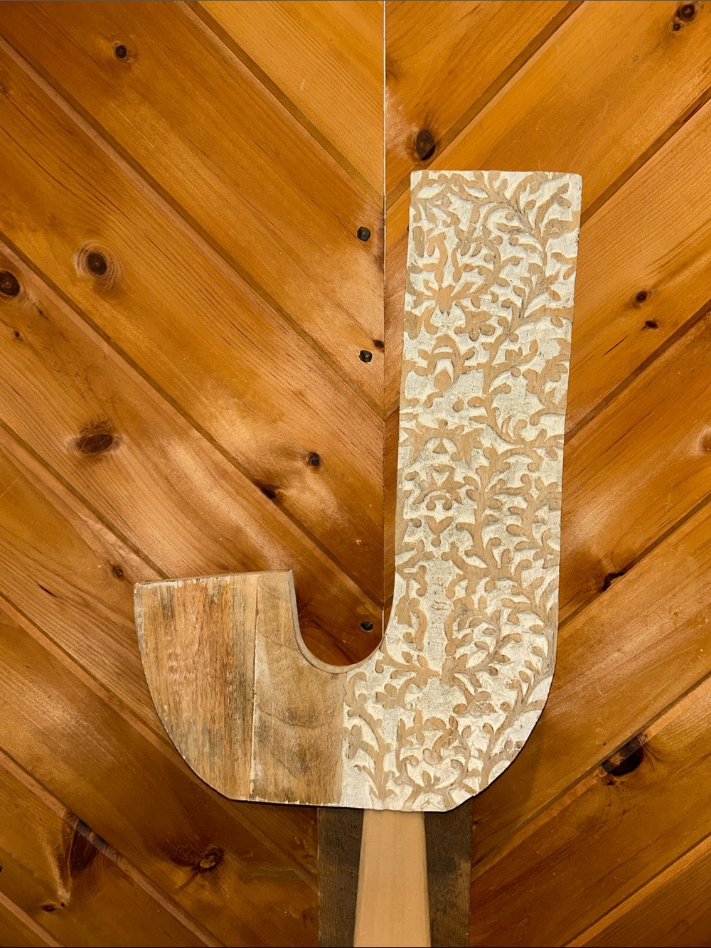 Xlarge farmhouse textured wood “J” letter